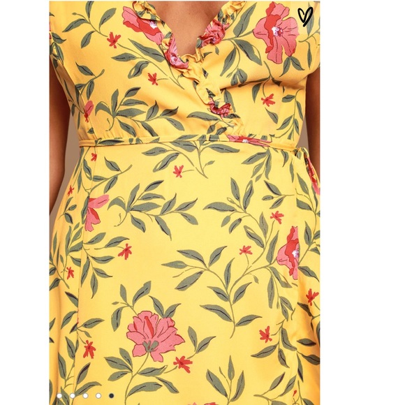 Lulus Blossoming Heart Ruffled High-Low Wrap Dress - Picture 6 of 6